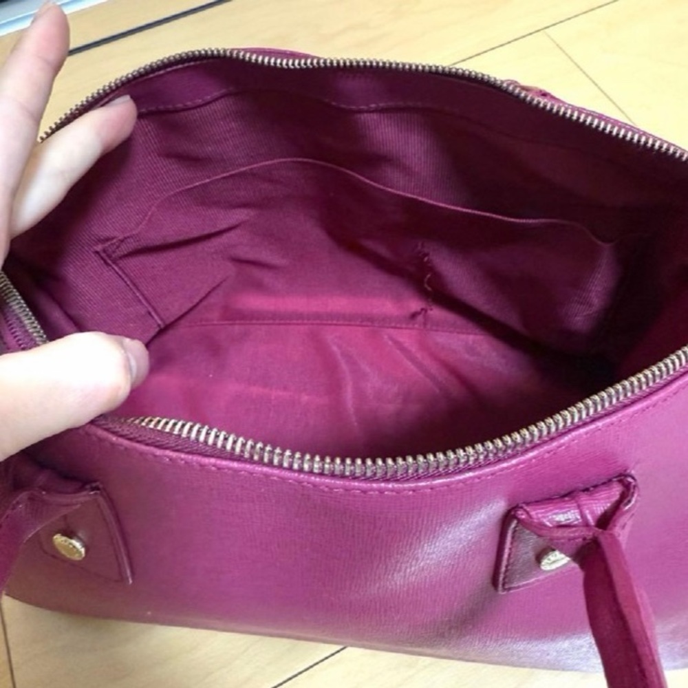 Furla Piper Medium Dome Satchel Bag – Magenta Leather, Crossbody & Dust Bag - Picture 8 of 8